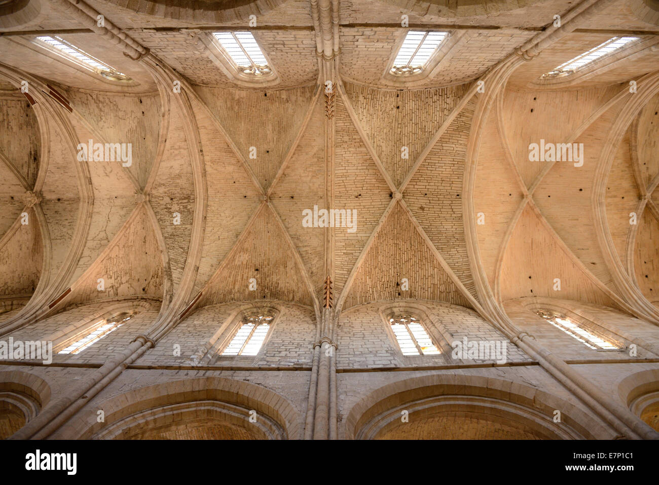 France, Europe, Provence-Alpes-Côte d'Azur, Saint-Maximin-la-Sainte-Baume, Basilica, Mary Magdalene, church, ceiling, gothic, ca Stock Photo