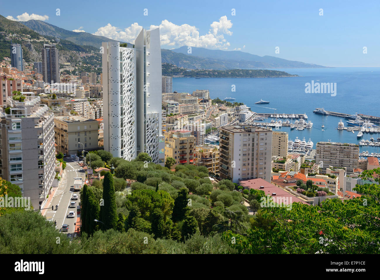 Europe, France, Monaco, Monte Carlo, French, Riviera, coast, city, Mediterranean, city, Stock Photo