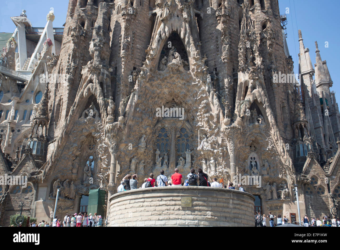Gaudi, world heritage, architecture, art, Barcelona, Catalonia, colourful, famous, Sagrada Familia, skyline, Spain, Europe, tour Stock Photo