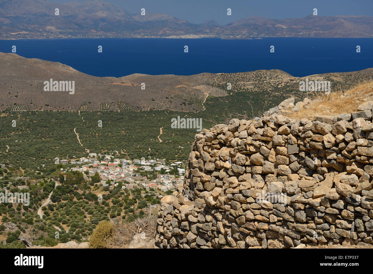 Europe, Greece, Greek, Crete, Mediterranean, island, Kavousi, landscape Stock Photo