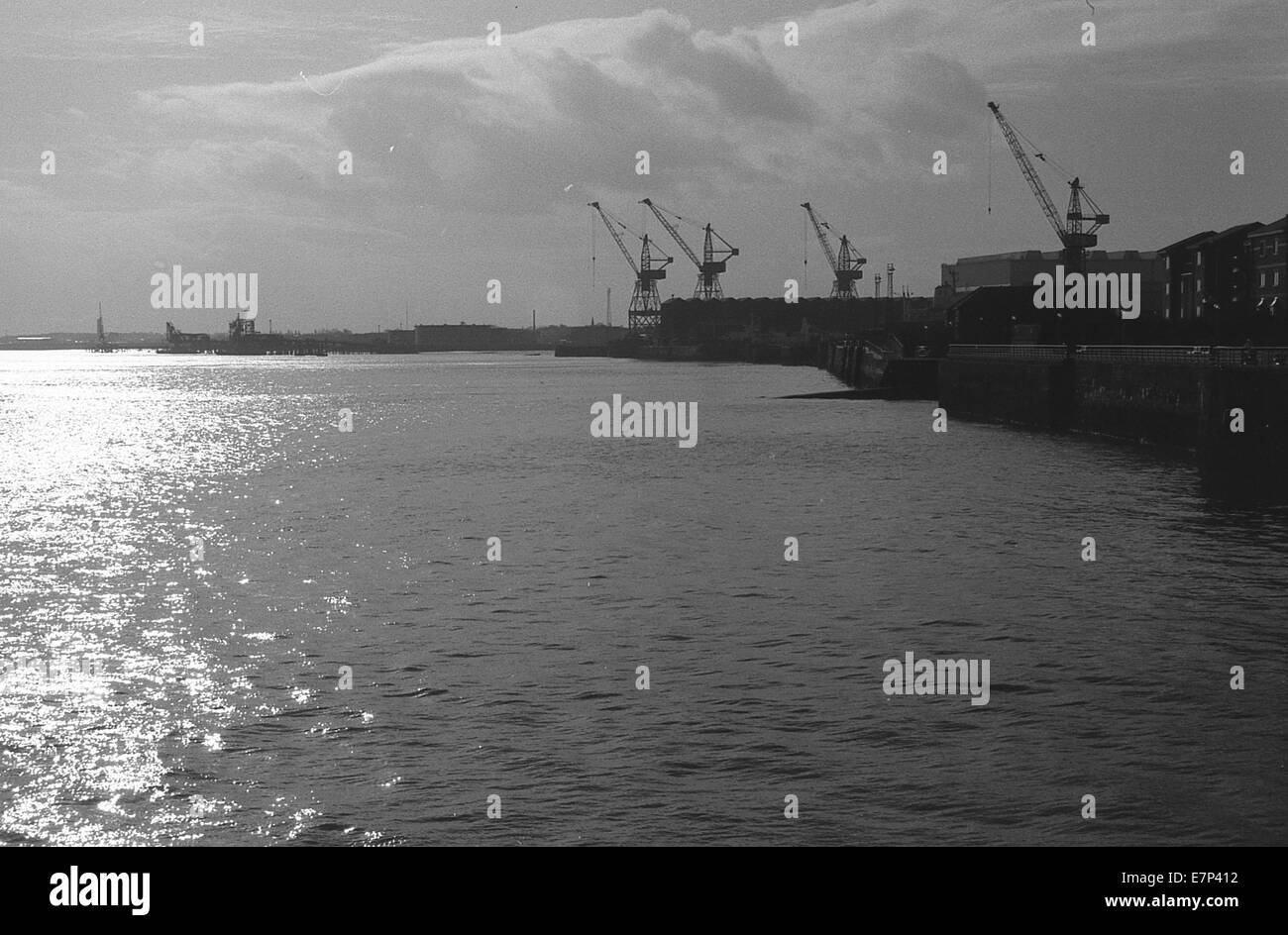cammel lairds ship yard on the river mersey Stock Photo