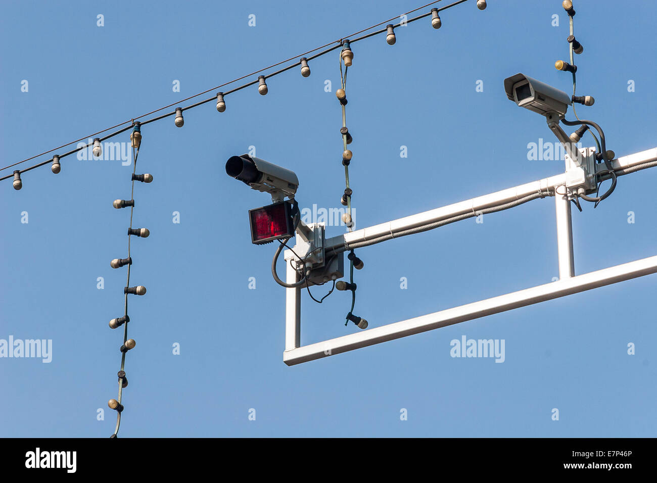 Road surveillance cameras Stock Photo