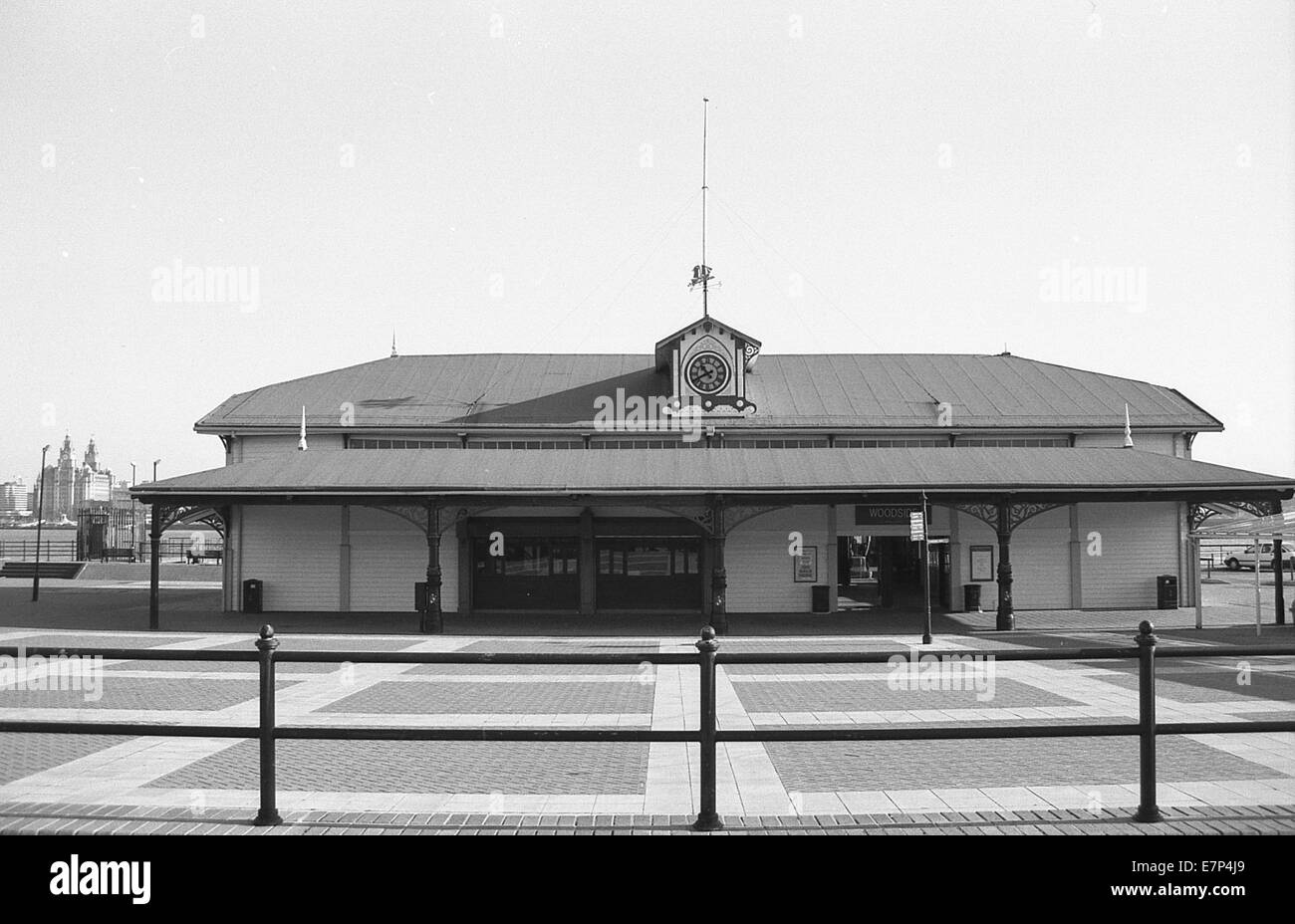 woodside ferry terminal building Wirral Merseyside in the 1990s Stock
