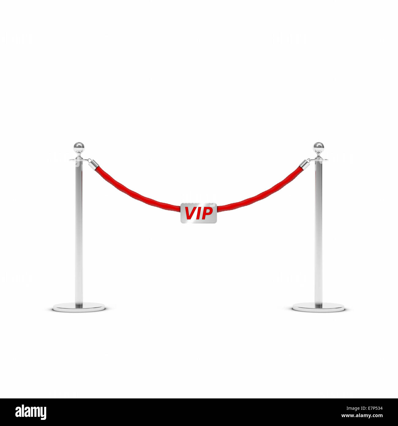 vip Barrier rope on white background Stock Photo - Alamy