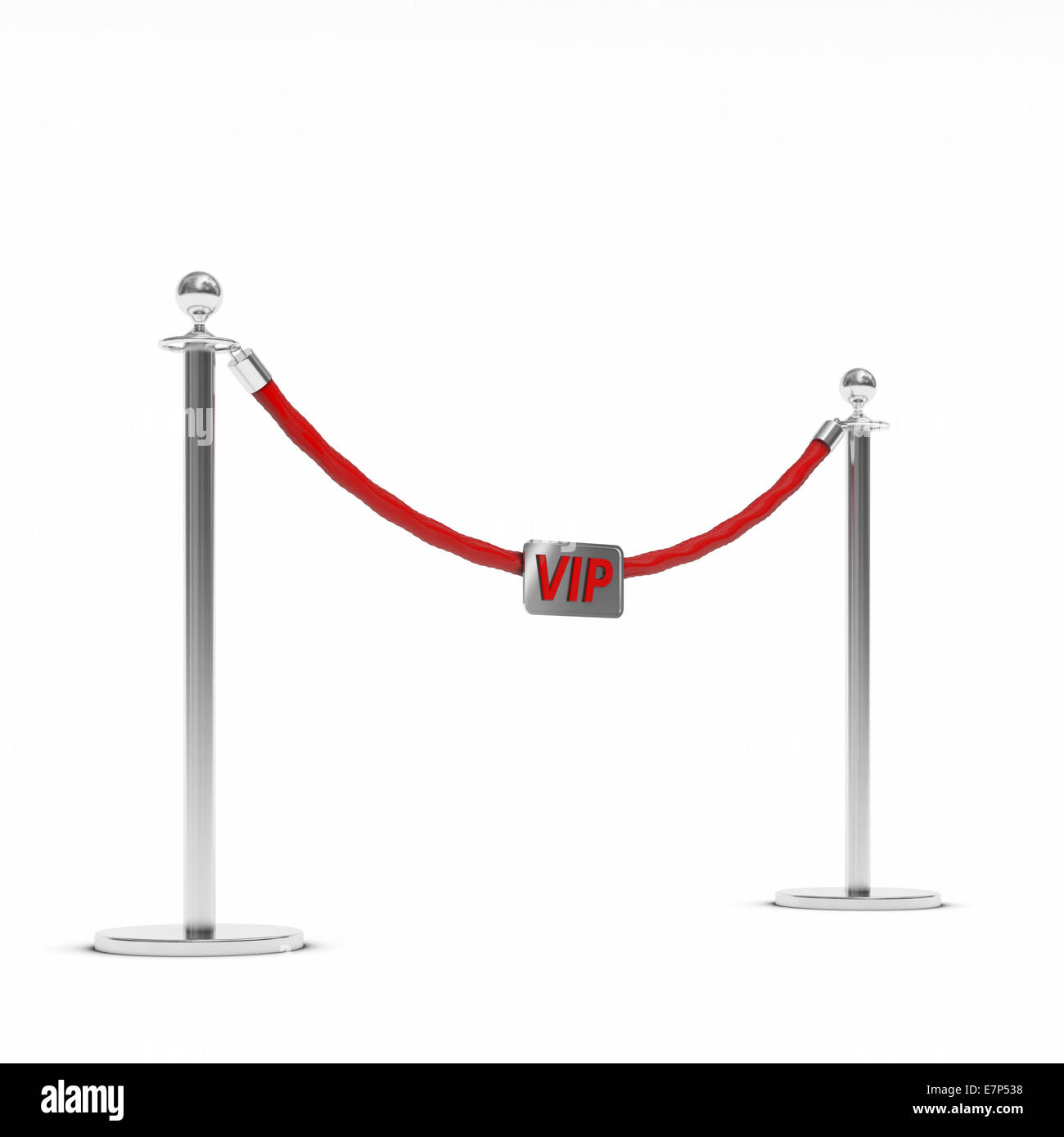 vip Barrier rope on white background Stock Photo - Alamy