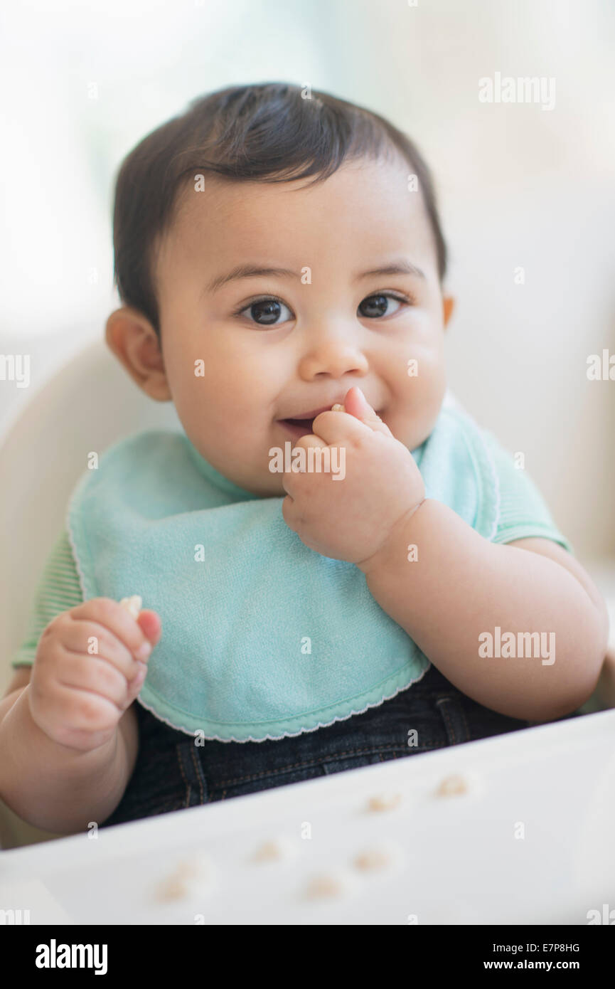 Portrait of baby boy (6-11 months) Stock Photo