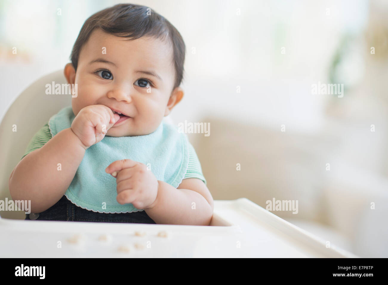 Portrait of baby boy (6-11 months) Stock Photo