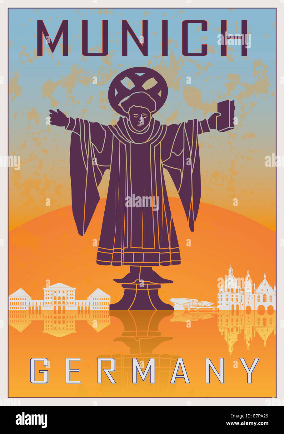 Munich Vintage poster Stock Photo