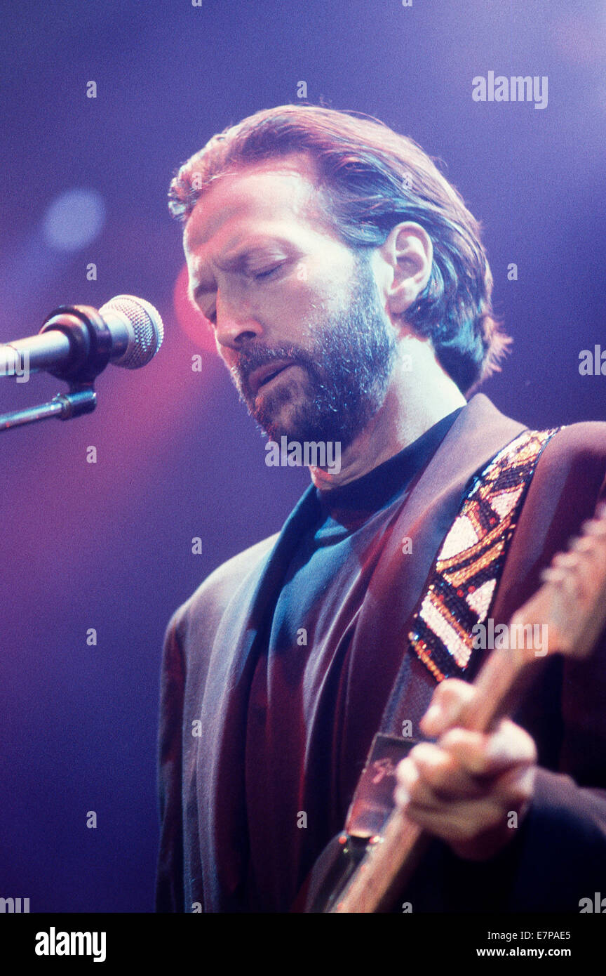 Frankfurt, West Germany. 5th Mar, 1990. Eric Clapton in