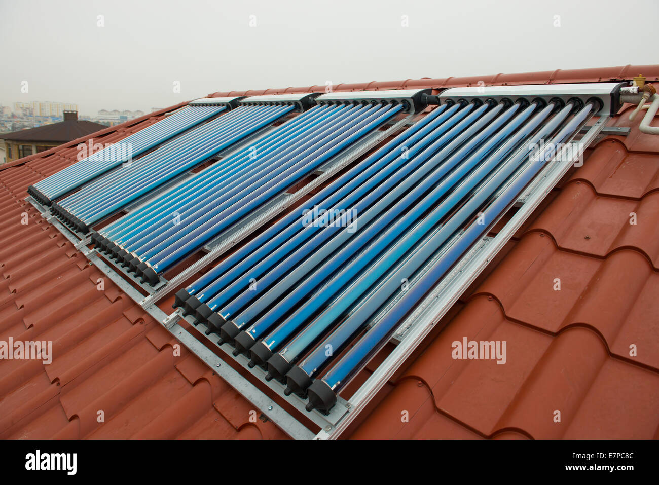Solar vacuum collectors hi-res stock photography and images - Alamy