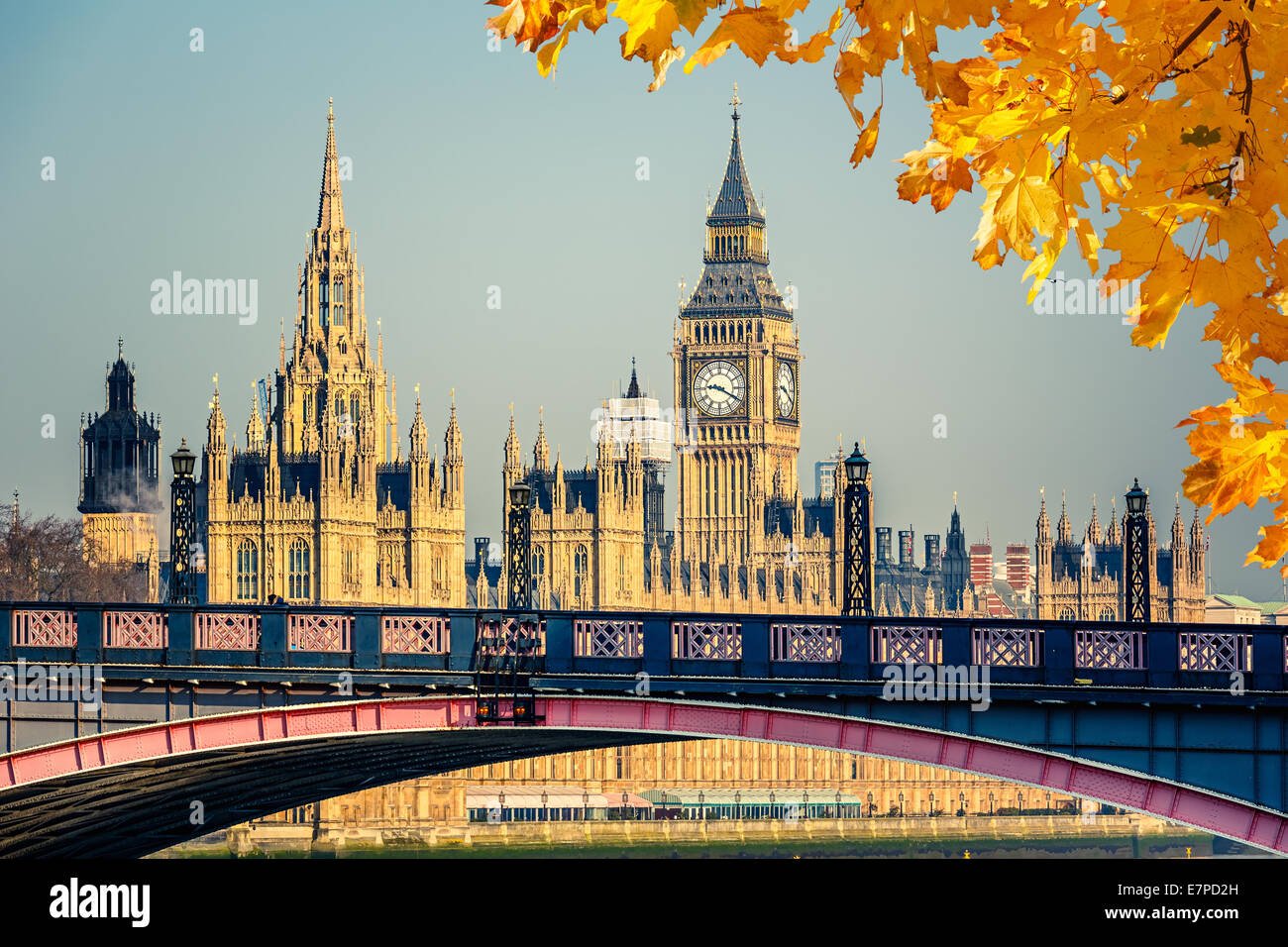 Big Ben and Houses of Parliament Stock Photo