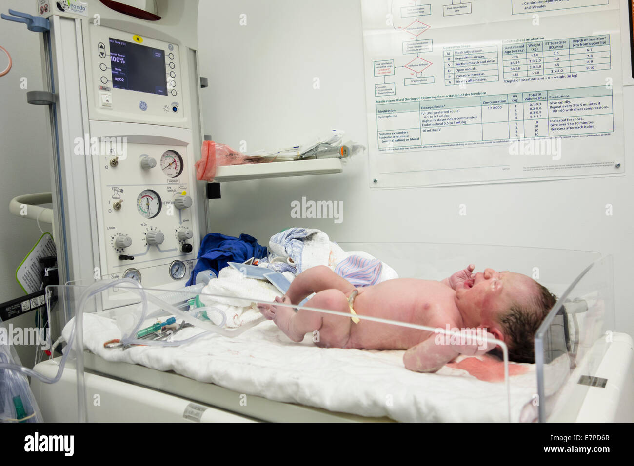 Crying newborn and hospital hi-res stock photography and images - Alamy