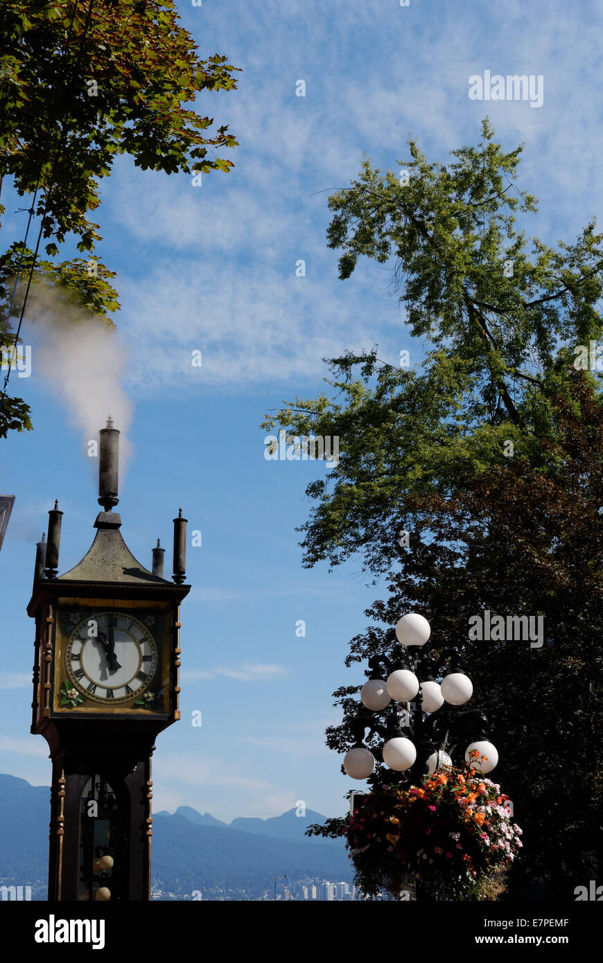 The Gastown Steam Clock in Vancouver, British Columbia, Canada Stock