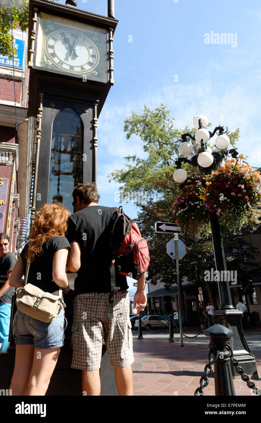 The Gastown Steam Clock in Vancouver, British Columbia, Canada Stock