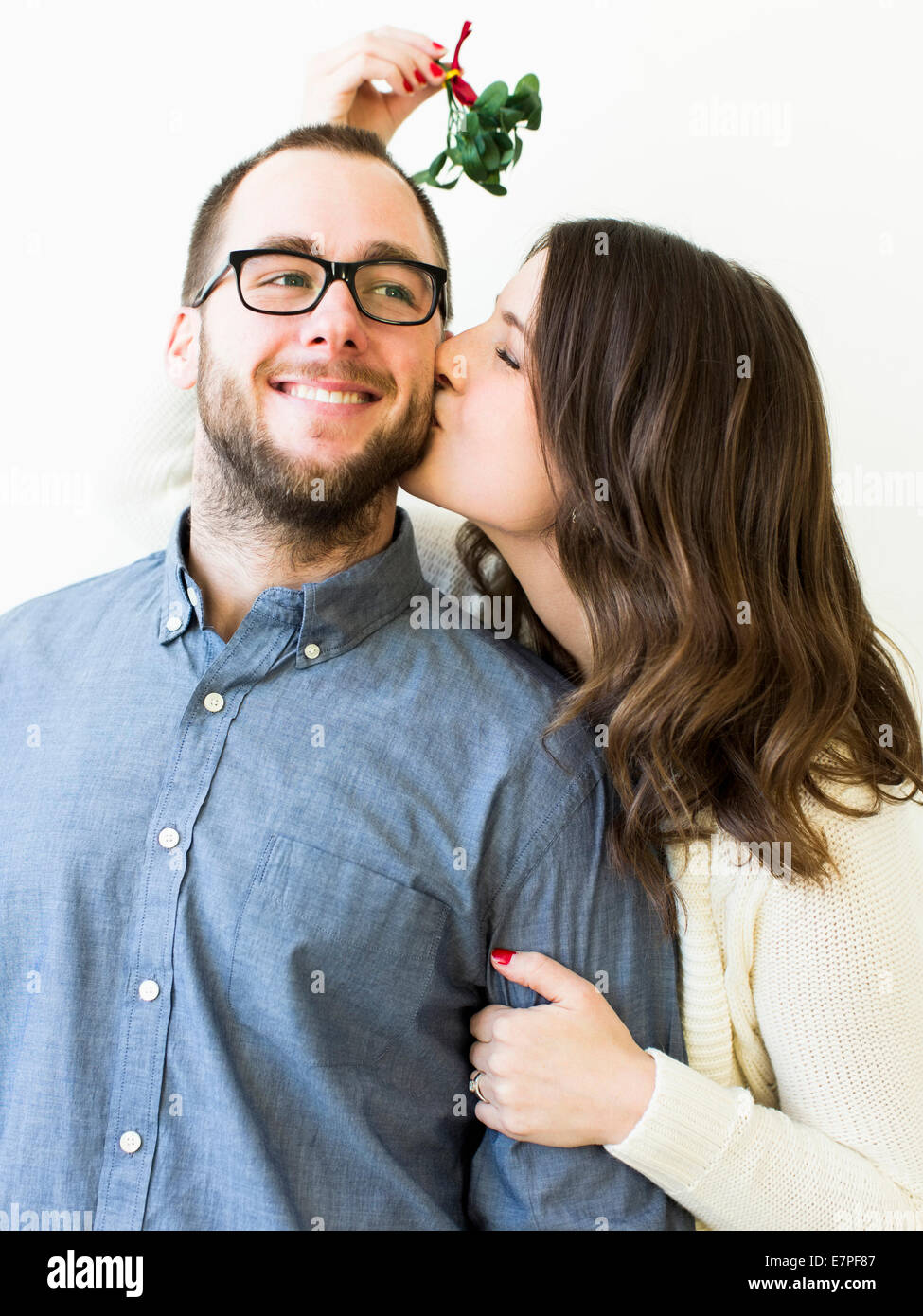 Two men kissing under mistletoe hires stock photography and images Alamy