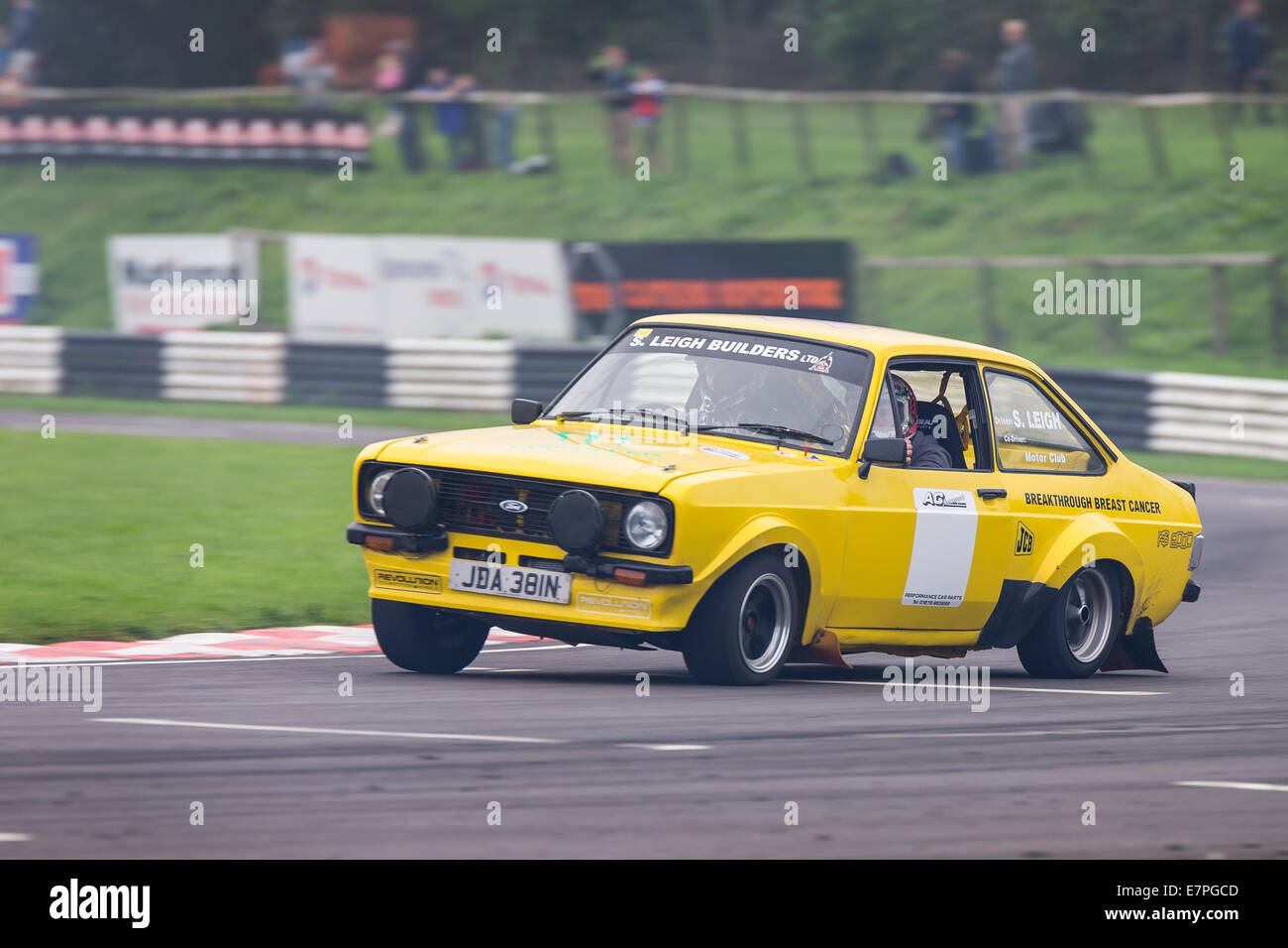 A rally car takes to the track at Rallyday at Castle Combe Stock Photo ...