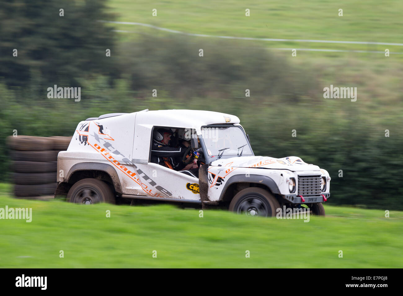 A rally car takes to the track at Rallyday at Castle Combe Stock Photo ...