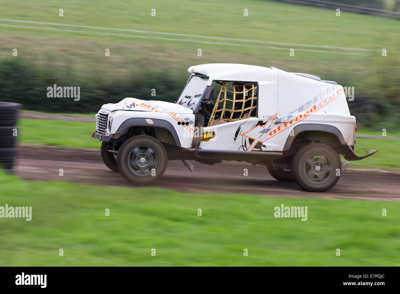 A rally car takes to the track at Rallyday at Castle Combe Stock Photo ...