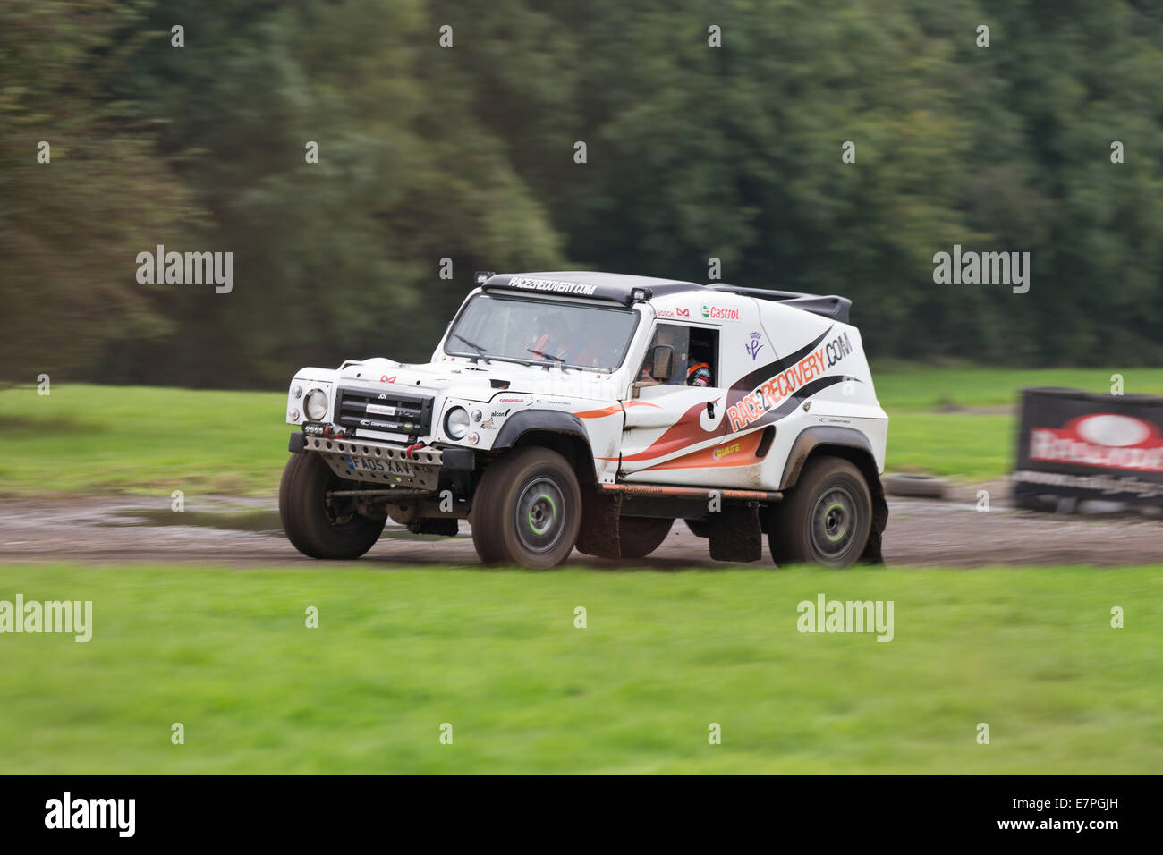 A rally car takes to the track at Rallyday at Castle Combe Stock Photo ...