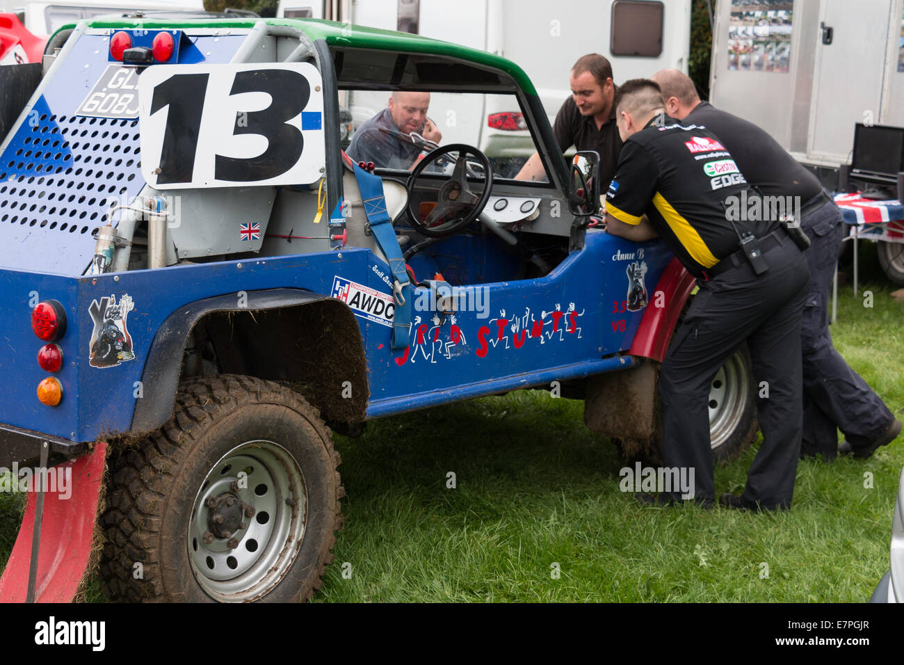 A rally car takes to the track at Rallyday at Castle Combe Stock Photo ...