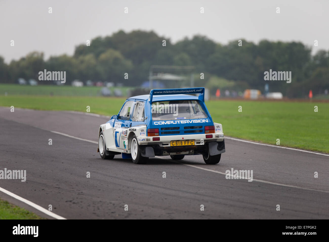 A rally car takes to the track at Rallyday at Castle Combe Stock Photo ...