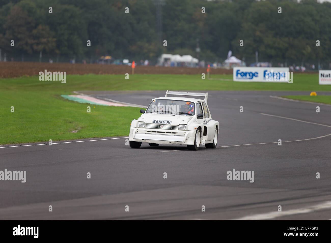 A rally car takes to the track at Rallyday at Castle Combe Stock Photo ...