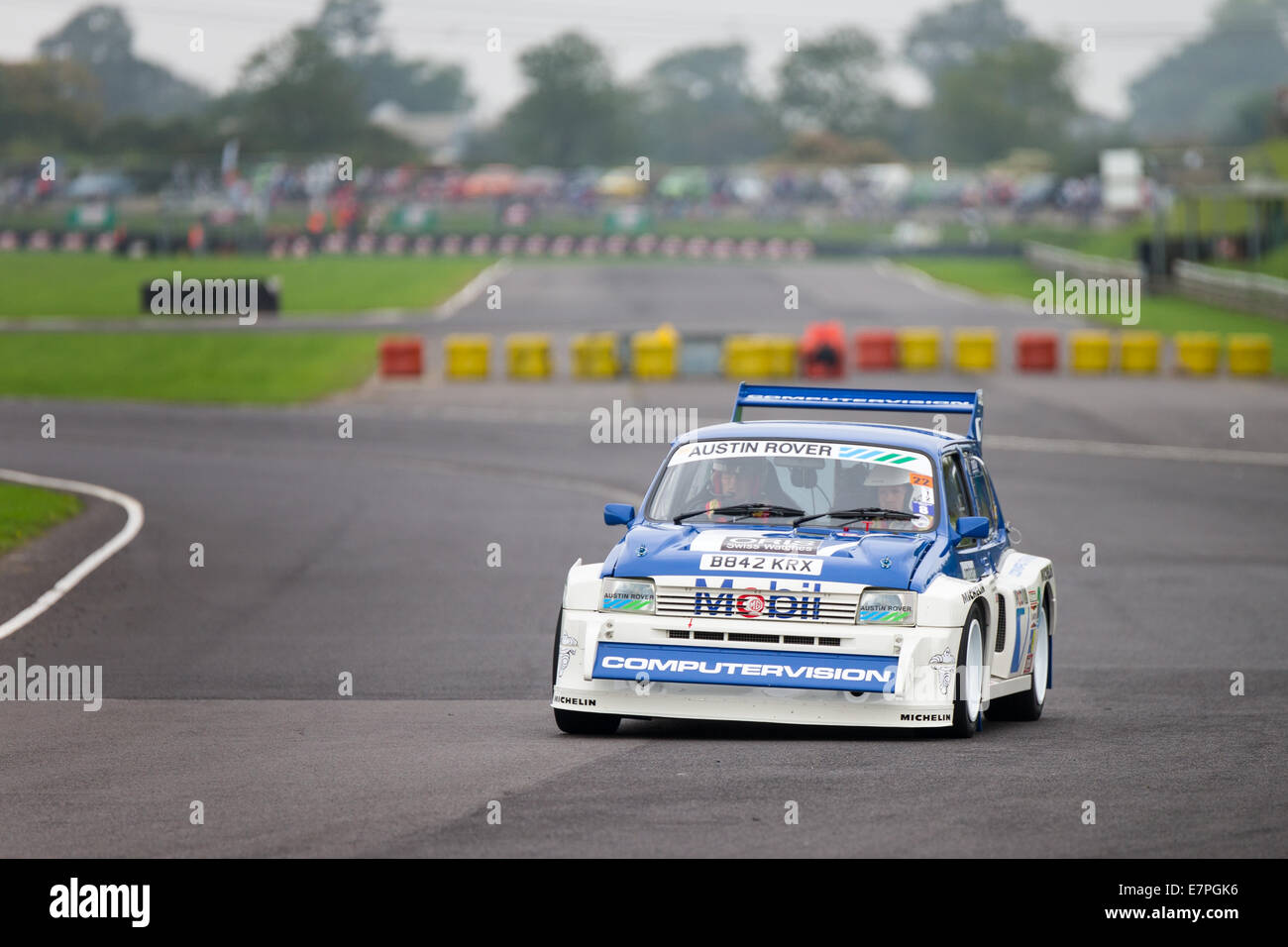 A rally car takes to the track at Rallyday at Castle Combe Stock Photo ...