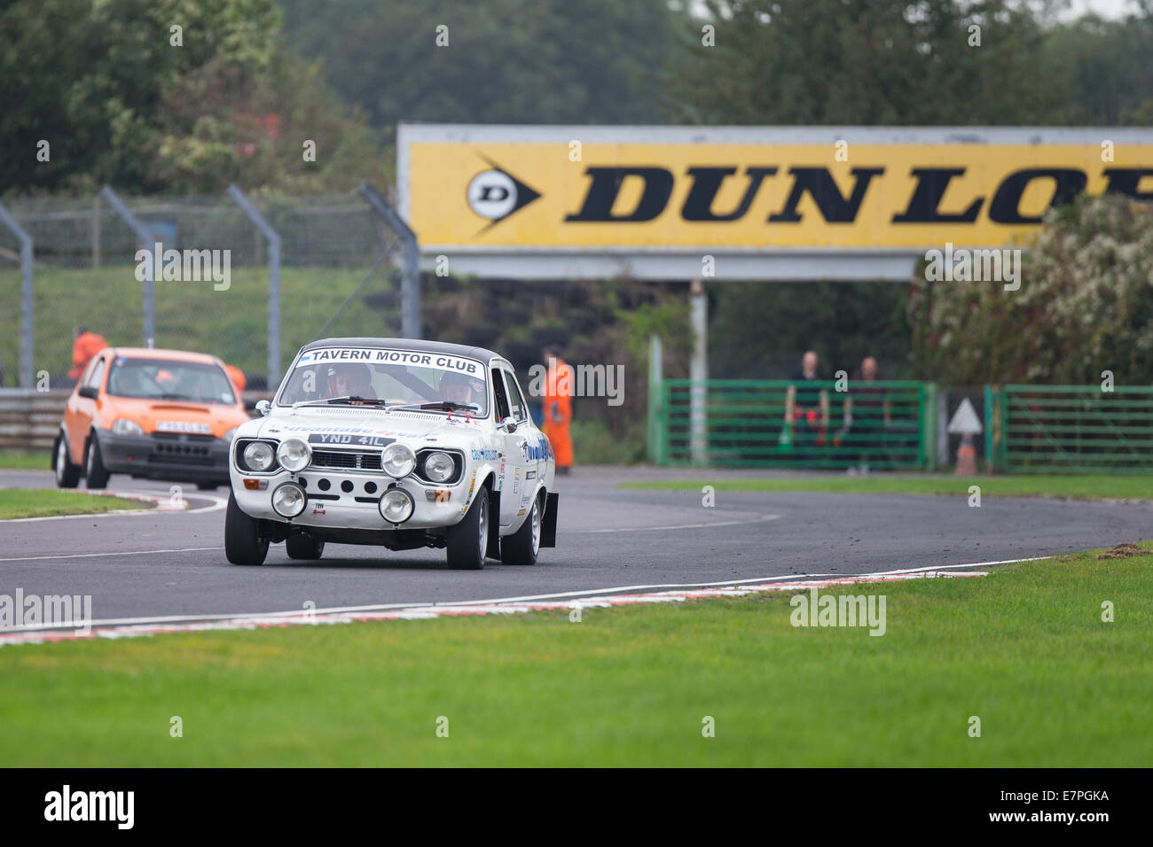 A rally car takes to the track at Rallyday at Castle Combe Stock Photo ...