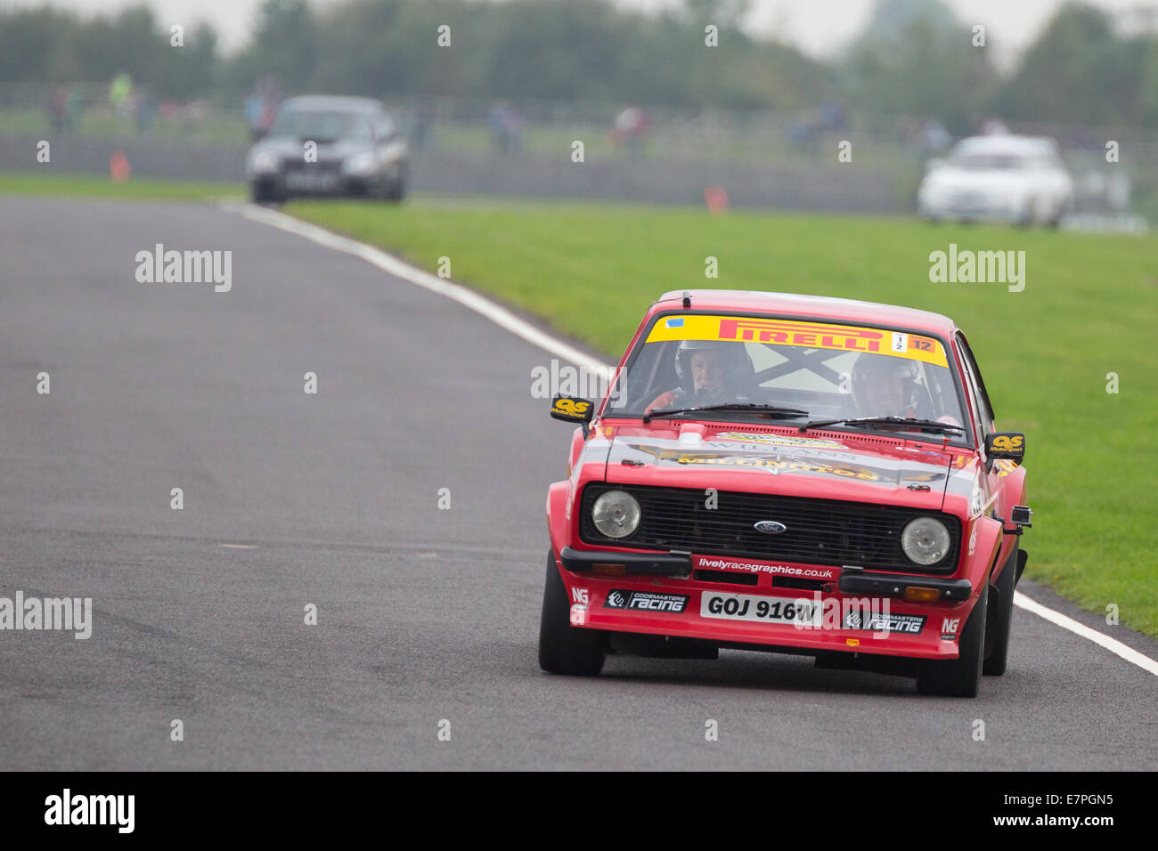 A rally car takes to the track at Rallyday at Castle Combe Stock Photo ...