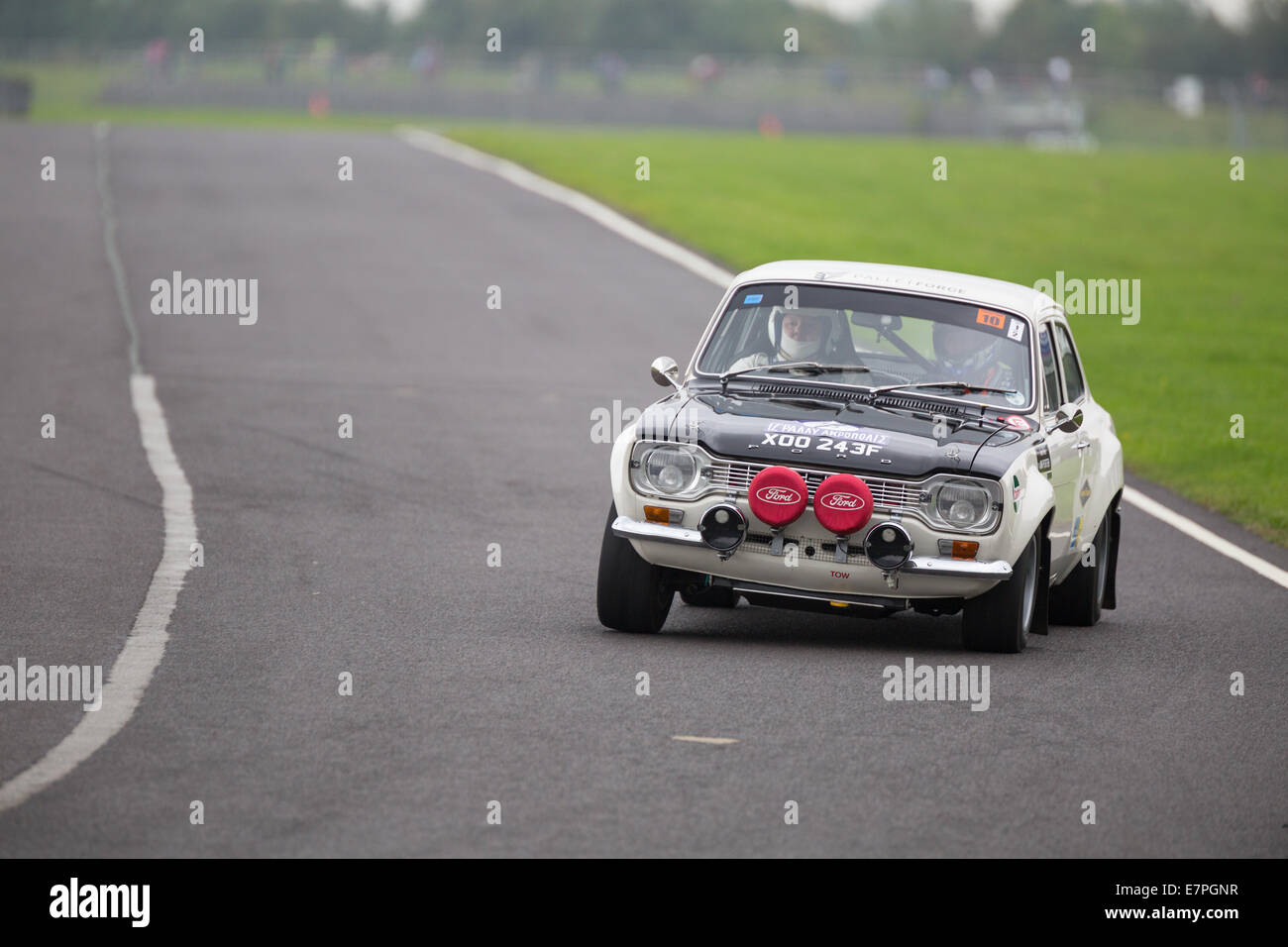 A rally car takes to the track at Rallyday at Castle Combe Stock Photo ...