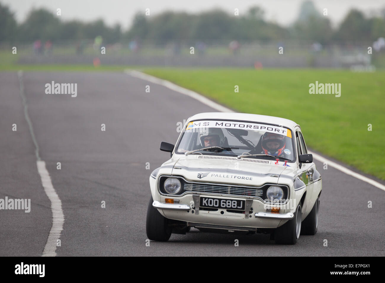 A rally car takes to the track at Rallyday at Castle Combe Stock Photo ...