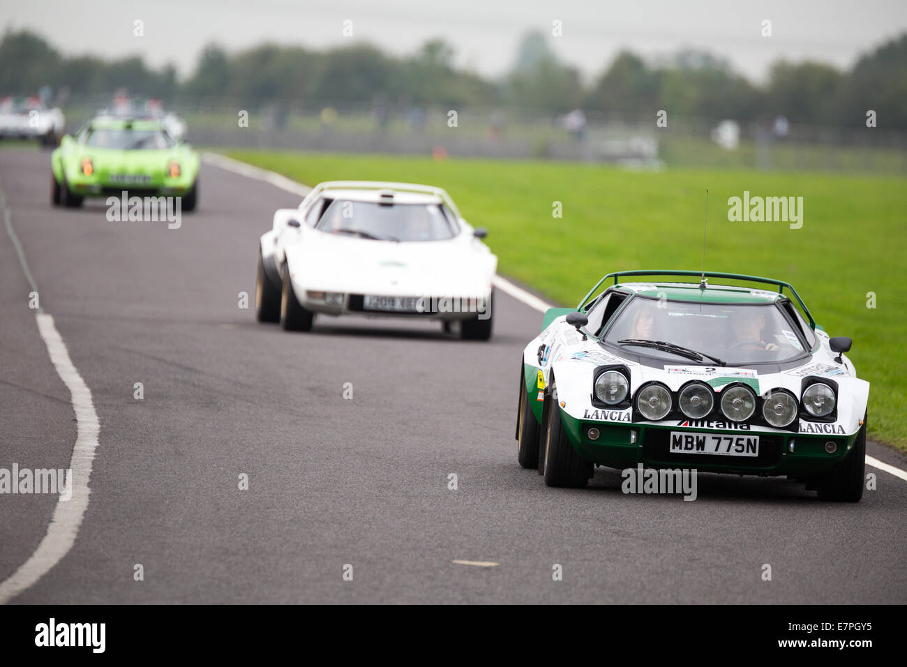 A rally car takes to the track at Rallyday at Castle Combe Stock Photo ...