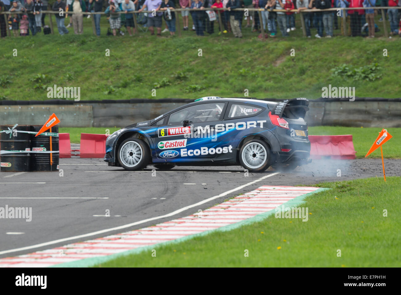 A rally car takes to the track at Rallyday at Castle Combe Stock Photo ...
