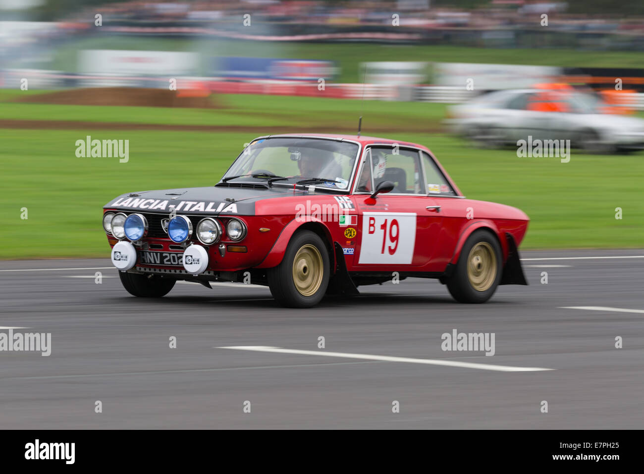 A rally car takes to the track at Rallyday at Castle Combe Stock Photo ...