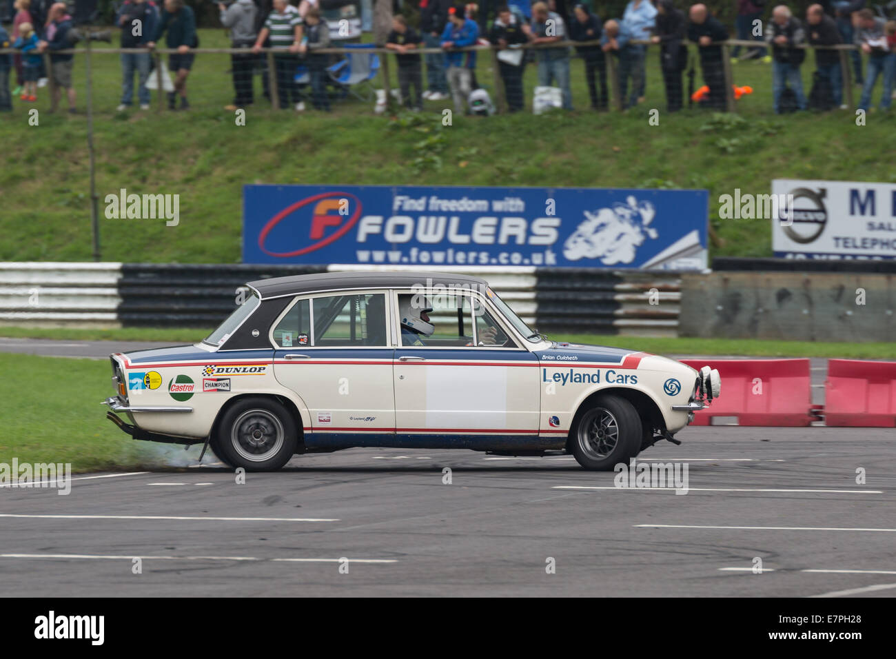 A rally car takes to the track at Rallyday at Castle Combe Stock Photo ...