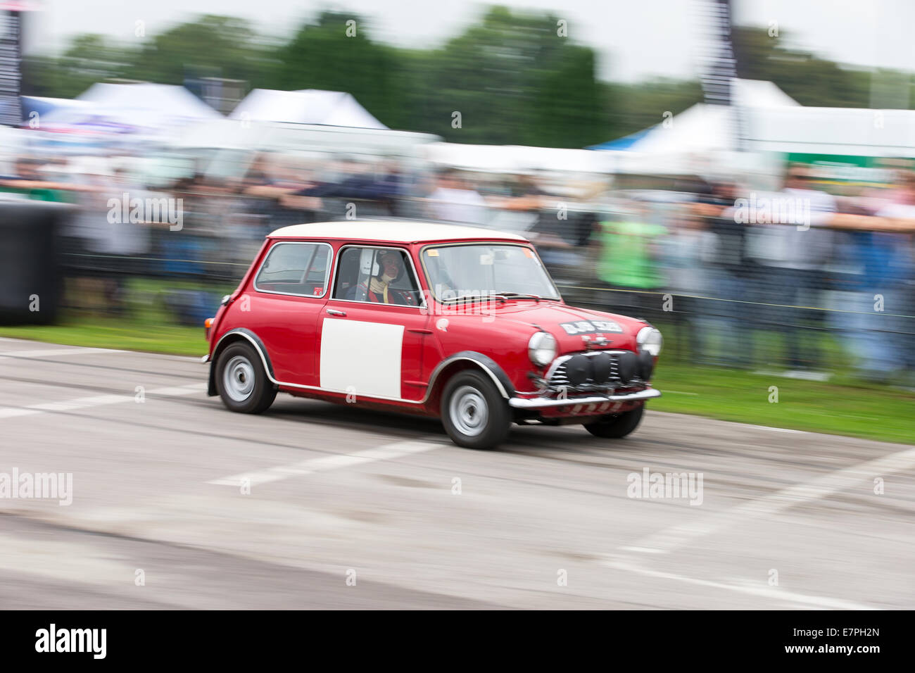 A rally car takes to the track at Rallyday at Castle Combe Stock Photo ...
