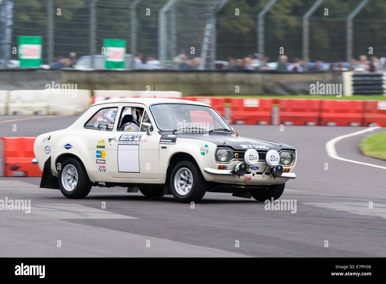 A rally car takes to the track at Rallyday at Castle Combe Stock Photo ...