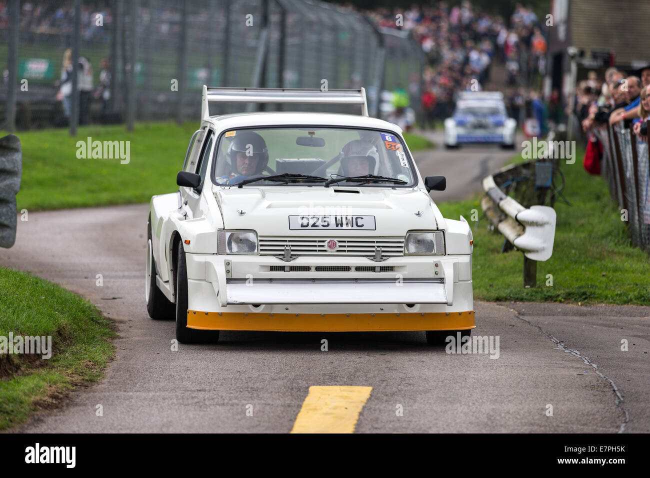A rally car takes to the track at Rallyday at Castle Combe Stock Photo ...