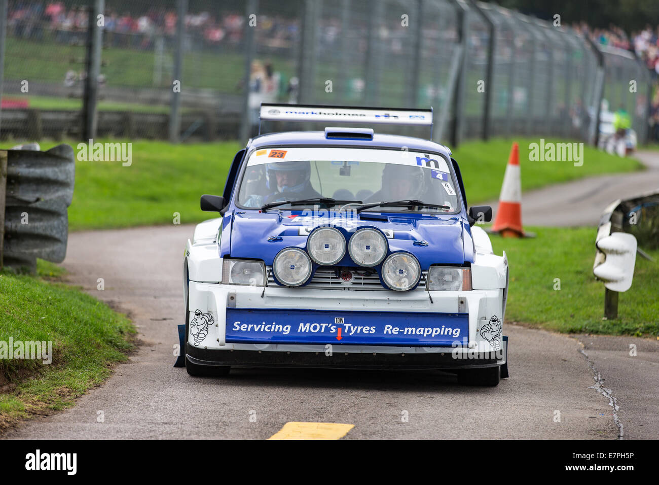 A rally car takes to the track at Rallyday at Castle Combe Stock Photo ...