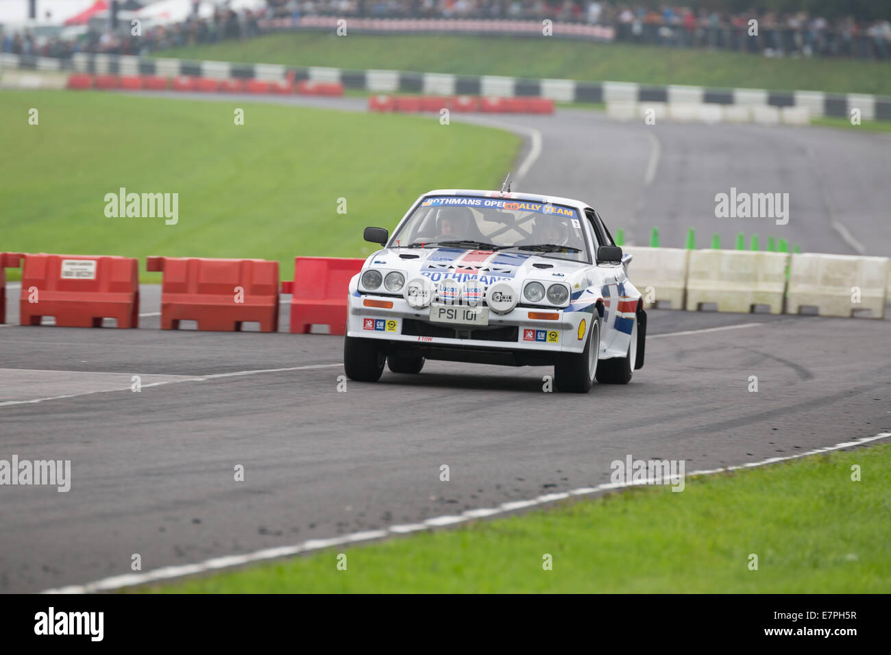 A rally car takes to the track at Rallyday at Castle Combe Stock Photo ...