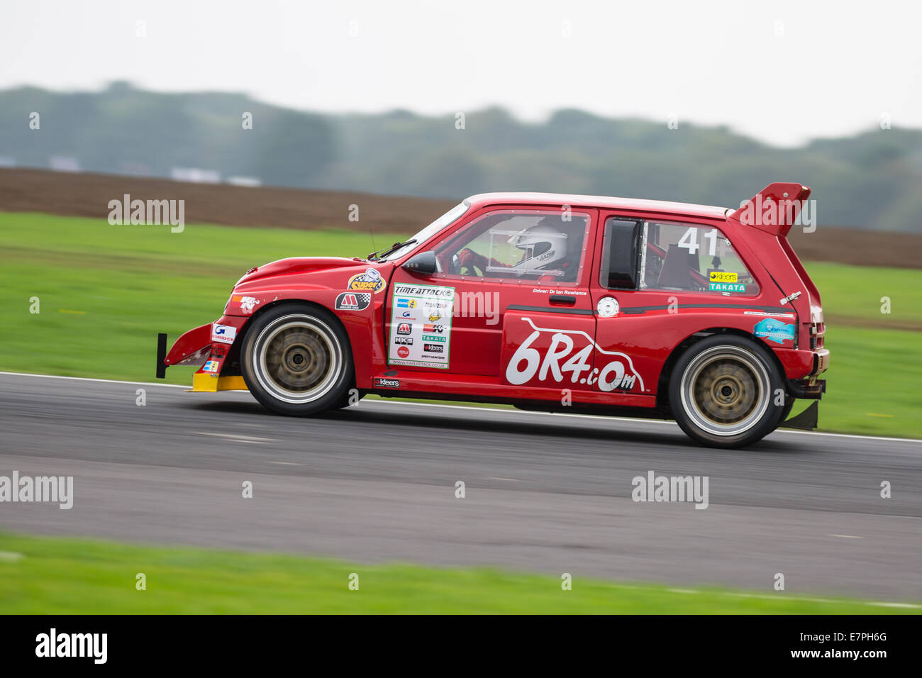 A rally car takes to the track at Rallyday at Castle Combe Stock Photo ...