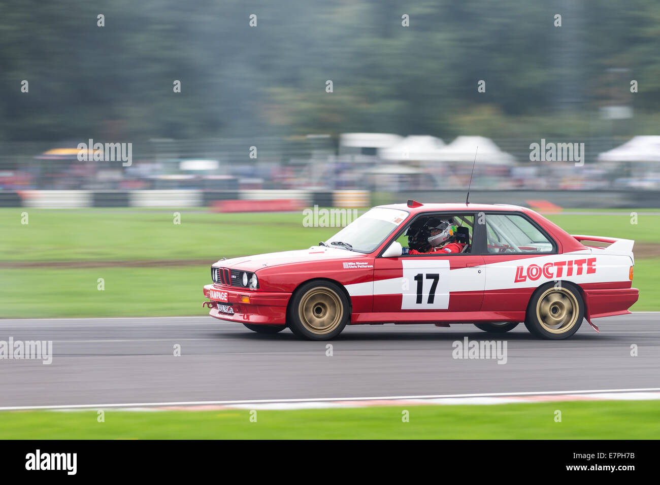 A rally car takes to the track at Rallyday at Castle Combe Stock Photo ...