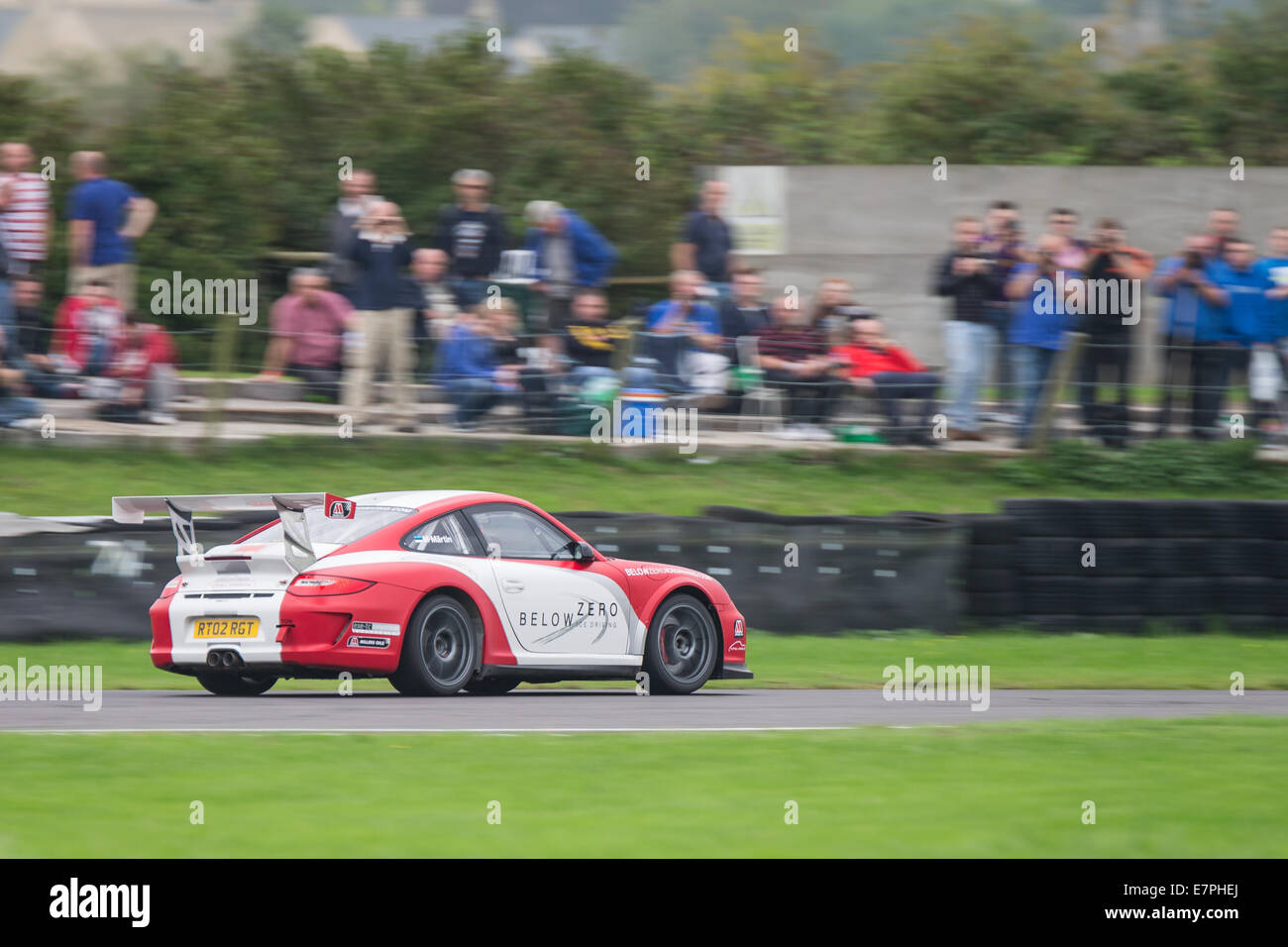 A rally car takes to the track at Rallyday at Castle Combe Stock Photo ...