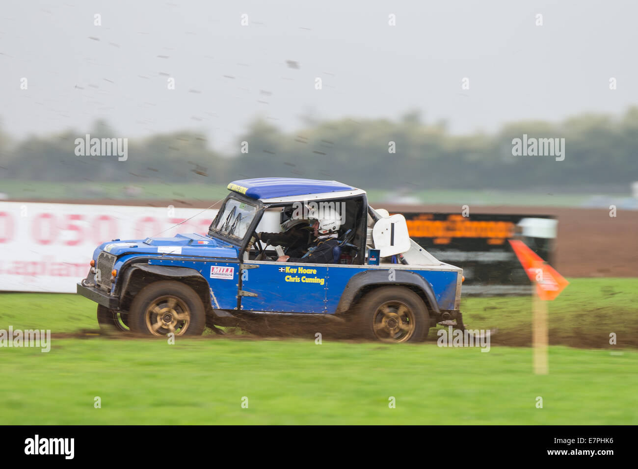 A rally car takes to the track at Rallyday at Castle Combe Stock Photo ...