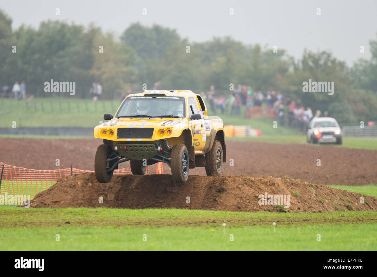 A rally car takes to the track at Rallyday at Castle Combe Stock Photo ...