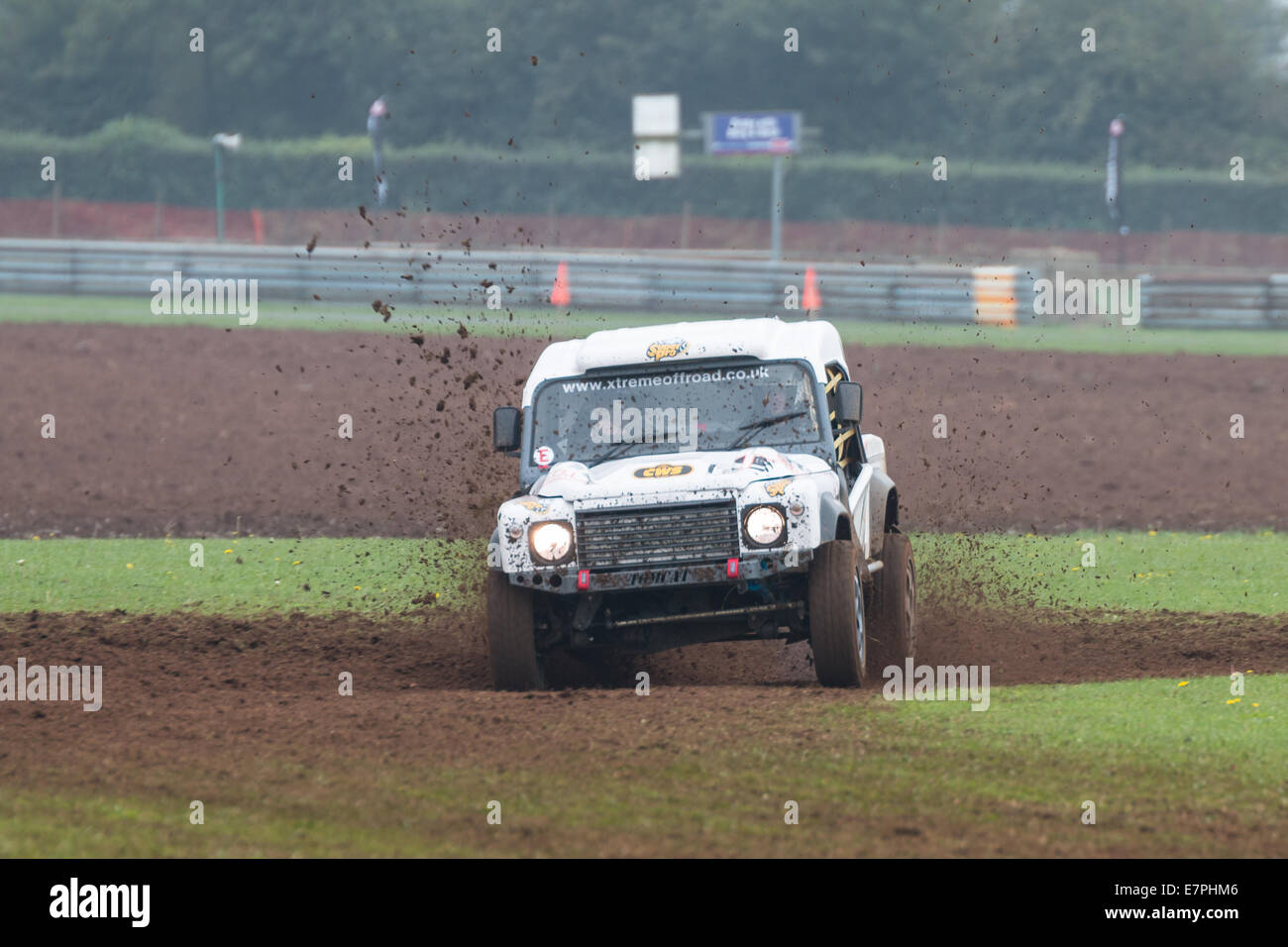 A rally car takes to the track at Rallyday at Castle Combe Stock Photo ...