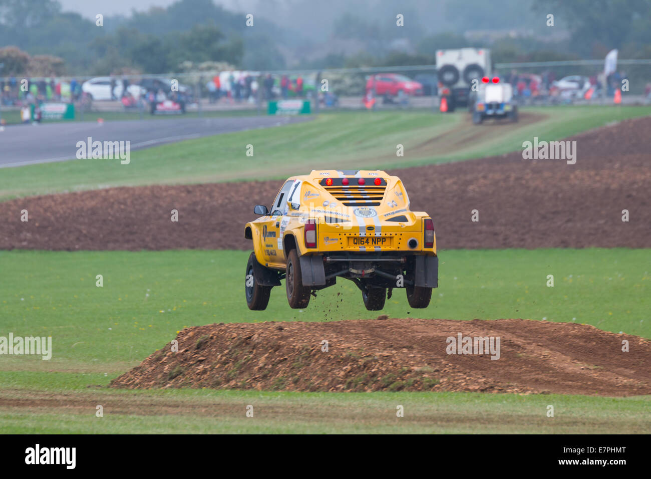 A rally car takes to the track at Rallyday at Castle Combe Stock Photo ...