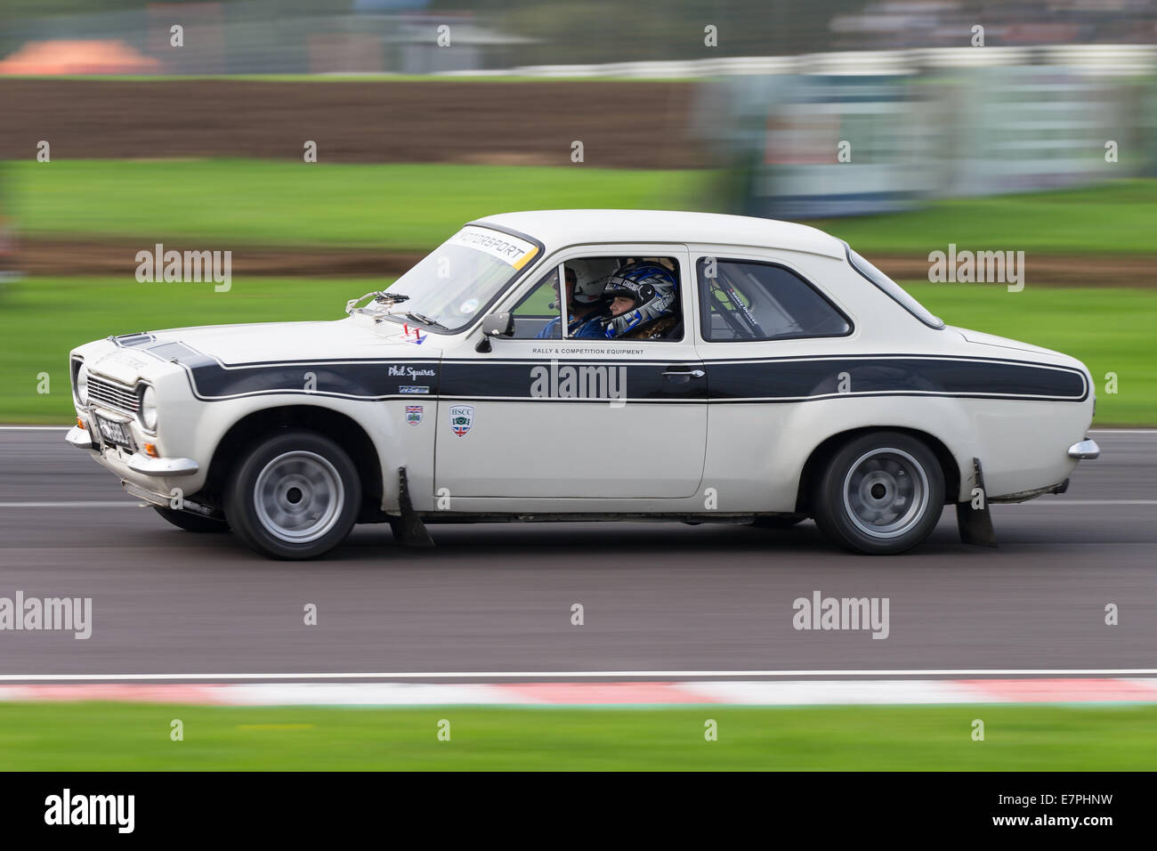 A rally car takes to the track at Rallyday at Castle Combe Stock Photo ...