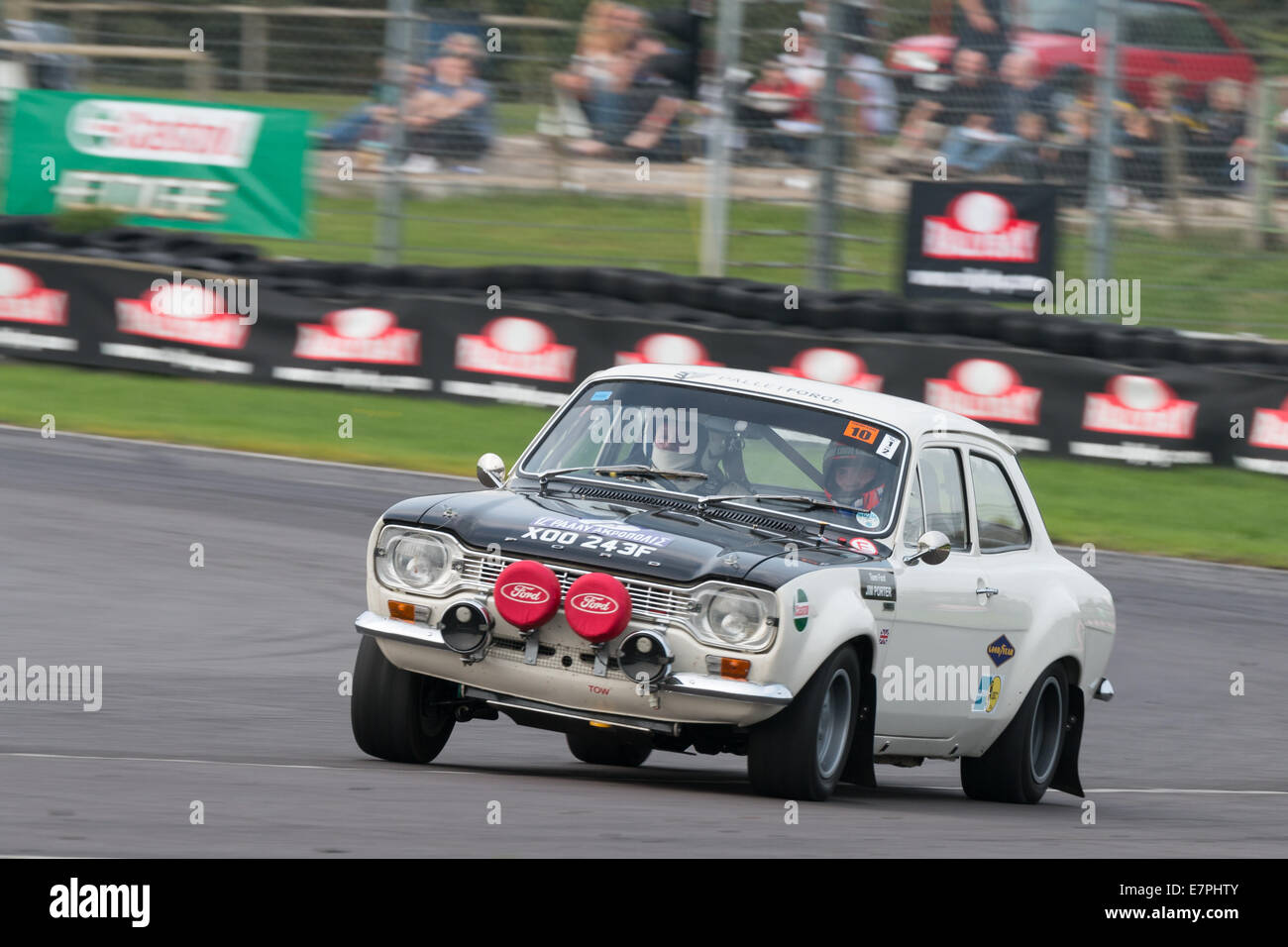 A rally car takes to the track at Rallyday at Castle Combe Stock Photo ...