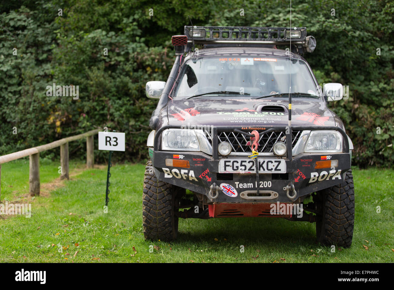 A rally car takes to the track at Rallyday at Castle Combe Stock Photo ...